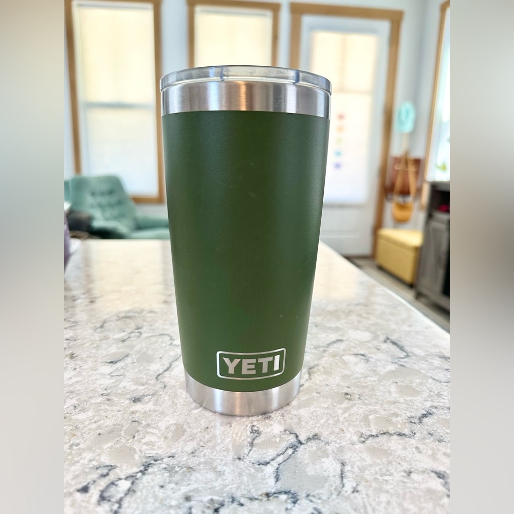 Dark Green Sage Pine Matte Hot / Cold Yeti Cup Thermos